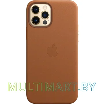 Чехол для телефона Apple MagSafe Leather Case для iPhone 12/12 Pro (золотисто-коричневый)